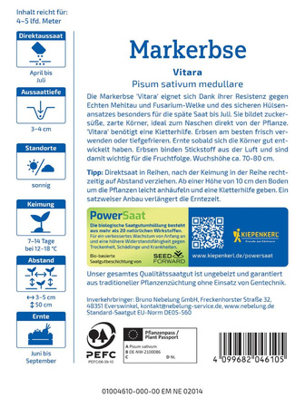 Groch Siewny, Łuskowy Vitara, nasiona otoczkowane Kiepenkerl