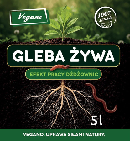 Gleba żywa - efekt pracy dżdżownic 10 l Vegano