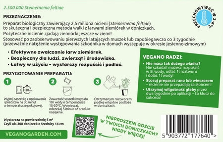 Ziemiórka Stoper 2,5 mln nicieni - zwalcza ziemiórki Vegano