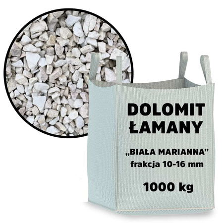 Dolomit łamany „Biała Marianna” 10-16 mm – big bag – 1 tona