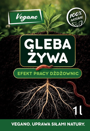 Gleba żywa - efekt pracy dżdżownic 1 l Vegano