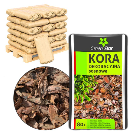 Kora sosnowa segregowana 30-60 mm – 80 l (paleta 39 szt.)