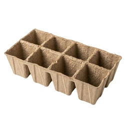 Wielodoniczki z włókna kokosowego kwadratowe – 6 x 6 cm (8 komórek, wysokość 6 cm) 3 szt. Green Star