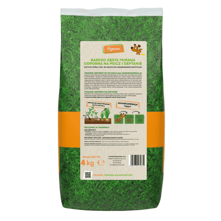 Nasiona trawy – Vegano – trawnik odporny na psa – 4 kg