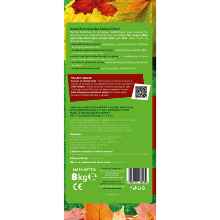 Jesienny nawóz do trawnika Vegano – z mączką bazaltową 16 kg (2x8 kg)