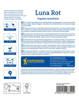 Aksamitka wąskolistna Luna Rot Kiepenkerl