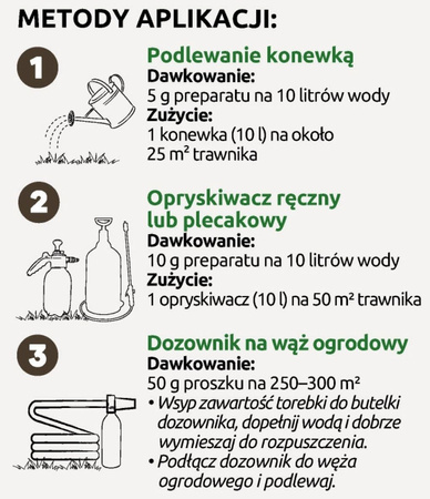 AeroGrass - biologiczny aerator do trawnika Vegano 3x 50 gram - 750 m2