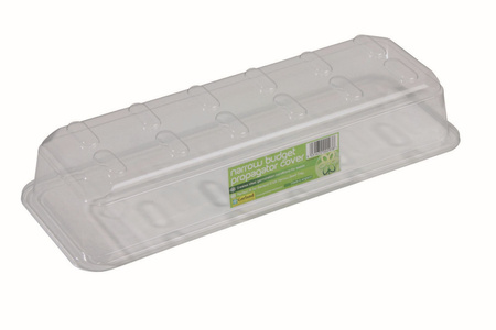 Zestaw Wąska taca ogrodowa zielona bez otworów G131G + wąska pokrywka G143  Garland