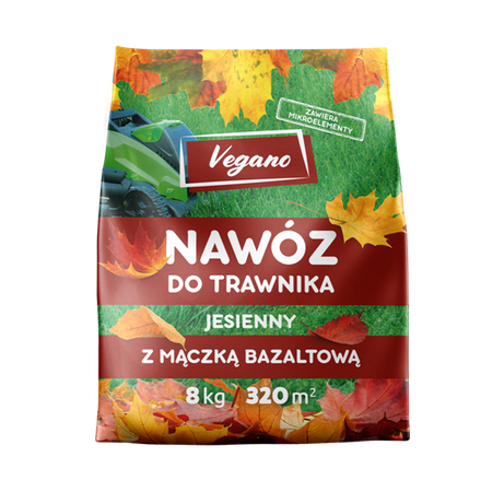 Jesienny nawóz do trawnika Vegano – z mączką bazaltową 8 kg