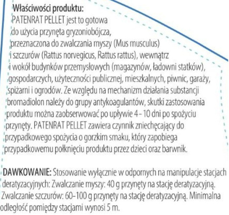 Patenrat Pellet - Granulat Na Myszy i Szczury - 1 kg