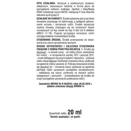 Chwastox nowy trio 390 SL 20 ml