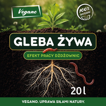 Gleba żywa - efekt pracy dżdżownic 20 l Vegano