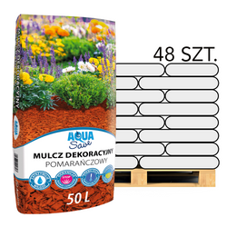 Mulcz dekoracyjny Aqua Save – pomarańczowy – 50 l (paleta 48 szt.)