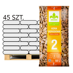 Kora ogrodowa średnia 20-40 mm – 50 l (paleta 45 szt.) Kronen