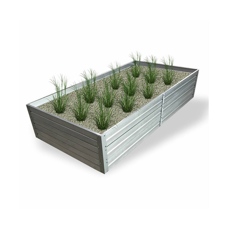 Warzywniak - podwyższona grządka - ocynk - Vegano - 150 x 75 x 30 cm