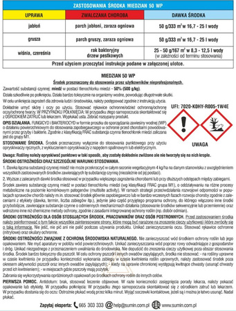 Miedzian 50 WP - na choroby drzew owocowych 50 g