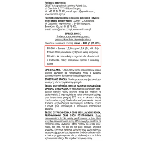 Siarkol 800 SC 100 ml