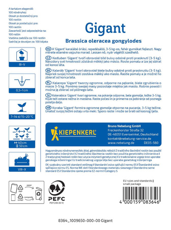 Kalarepa Gigant Brassica oleracea var. gongylodes