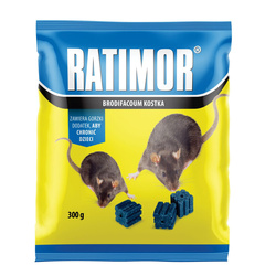 Trutka na myszy i szczury Brodifacoum kostka - 300 g 29 ppm