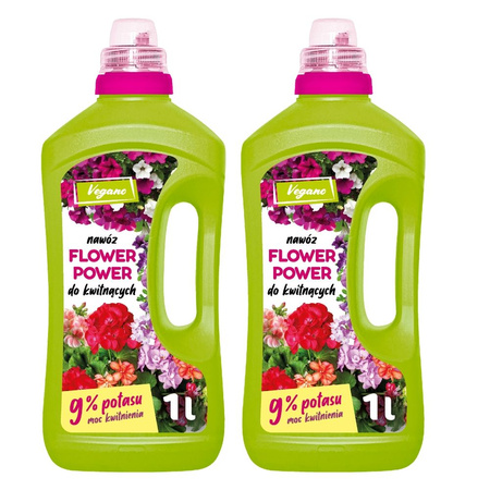 Flower Power płynny nawóz do roślin kwitnących z dużą zawartością potasu Vegano 2 x 1000 ml