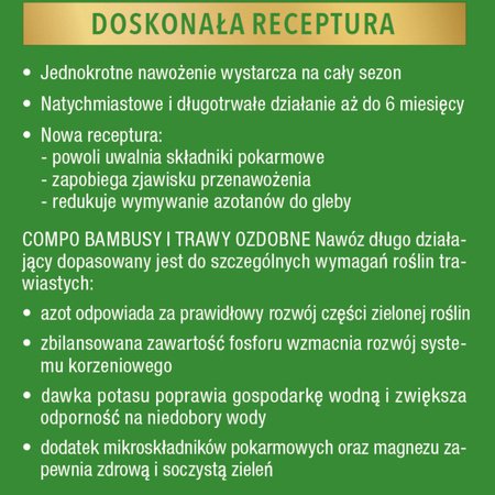 Nawóz długo działający do bambusów i traw 850 g Compo