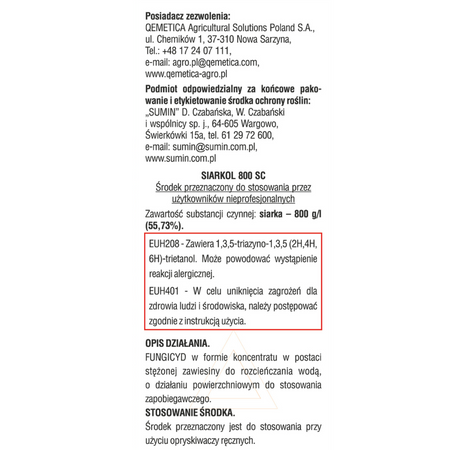 Siarkol 800 SC 50 ml