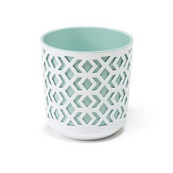 Osłonka-Doniczka Aztek fi 255 Jasno Szara/Miętowa