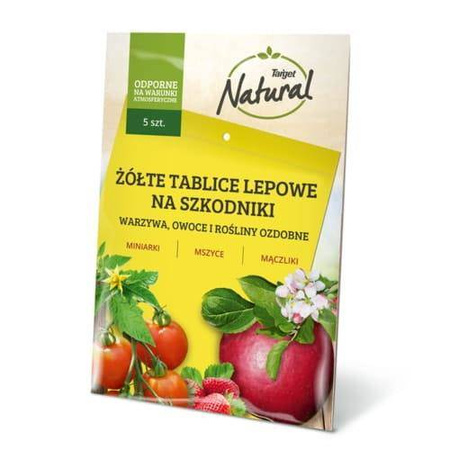 Żółte tablice lepowe likwidujące mszyce, mączliki i inne szkodniki 5 szt. Target