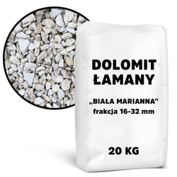 Dolomit łamany „Biała Marianna” 16-32 mm – 20 kg