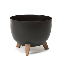 Osłonka doniczka misa Ø240 mm Roma – czarna – Lamela