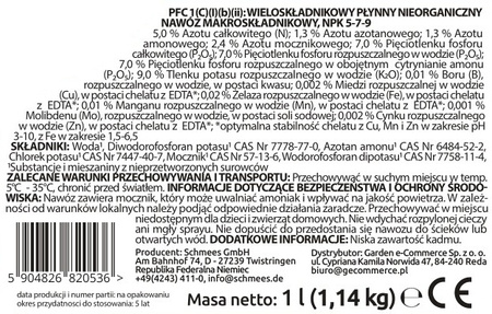 Flower Power płynny nawóz do roślin kwitnących z dużą zawartością potasu Vegano 1000 ml
