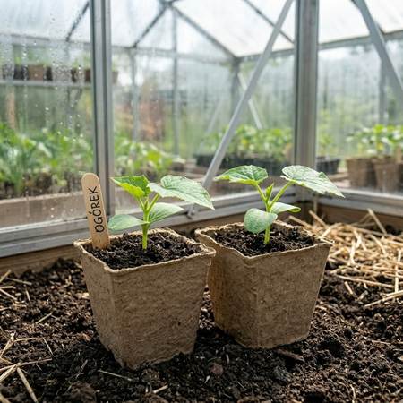 Doniczki z włókna kokosowego kwadratowe – 6 cm x 20 szt. Green Star