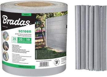 Taśma Ogrodzeniowa – Jasnoszara 19cm x 35m Bradas