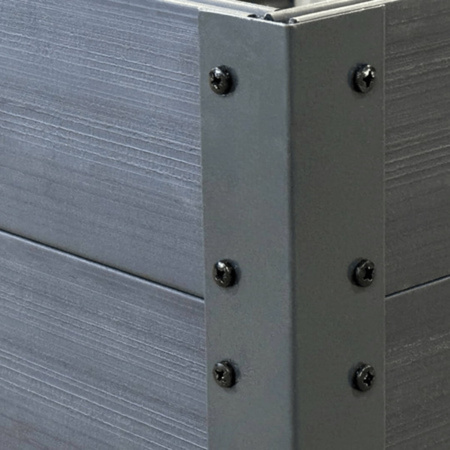 Warzywniak - podwyższona grządka - szary GPPS - Vegano - 150 x 75 x 30 cm