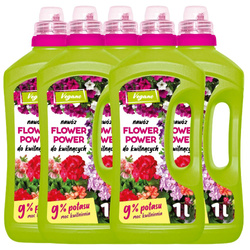 Flower Power płynny nawóz do roślin kwitnących z dużą zawartością potasu Vegano 5 x 1000 ml