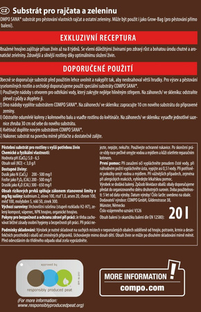 Podłoże do pomidorów i warzyw 20 l Compo
