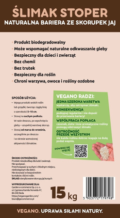 Ślimak Stoper - Naturalna ochrona Twojego ogrodu 15 kg Vegano