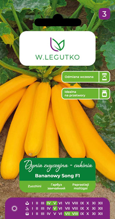 Cukinia Żółta Bananowy Song F1 2 g - Legutko 