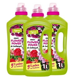 Flower Power płynny nawóz do roślin kwitnących z dużą zawartością potasu Vegano 3 x 1000 ml