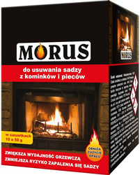 Proszek do usuwania sadzy z kominków i pieców  Morus - 0,9 kg Bros