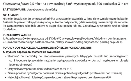 Ziemiórka Stoper 2,5 mln nicieni - zwalcza ziemiórki Vegano