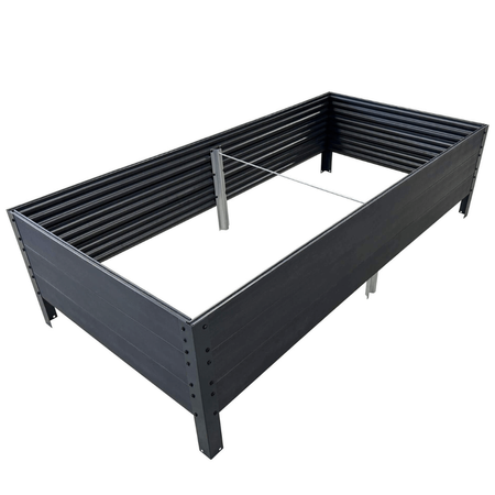 Warzywniak - podwyższona grządka - szary GPPS - Vegano - 150 x 75 x 30 cm
