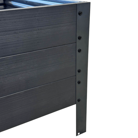 Warzywniak - podwyższona grządka - szary GPPS - Vegano - 150 x 75 x 30 cm