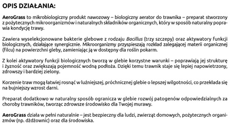 AeroGrass - biologiczny aerator do trawnika Vegano 3x 50 gram - 750 m2