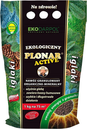 Plonar Active do iglaków – ekologiczny nawóz granulowany – 1 kg Ekodarpol