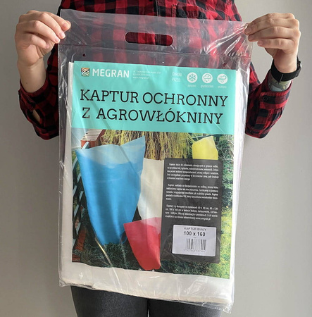 Kaptur ochronny biały 60 cm x 80 cm 3szt.