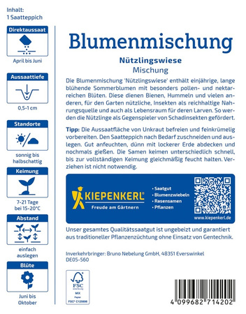 Mieszanka kwiatów na taśmie - Łąka pożytecznych owadów