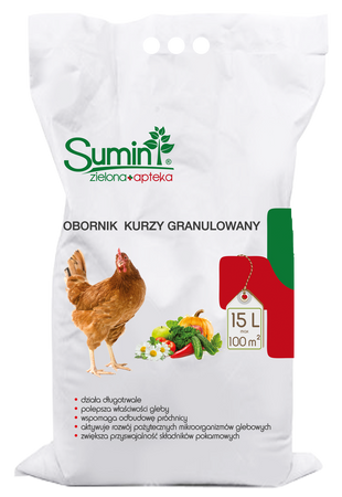 Obornik Kurzy Granulowany - Nawóz Naturalny 15 l