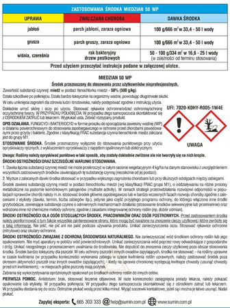 Miedzian 50 WP - na choroby drzew owocowych 100 g