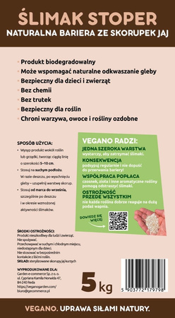 Ślimak Stoper - Naturalna ochrona Twojego ogrodu 5 kg Vegano